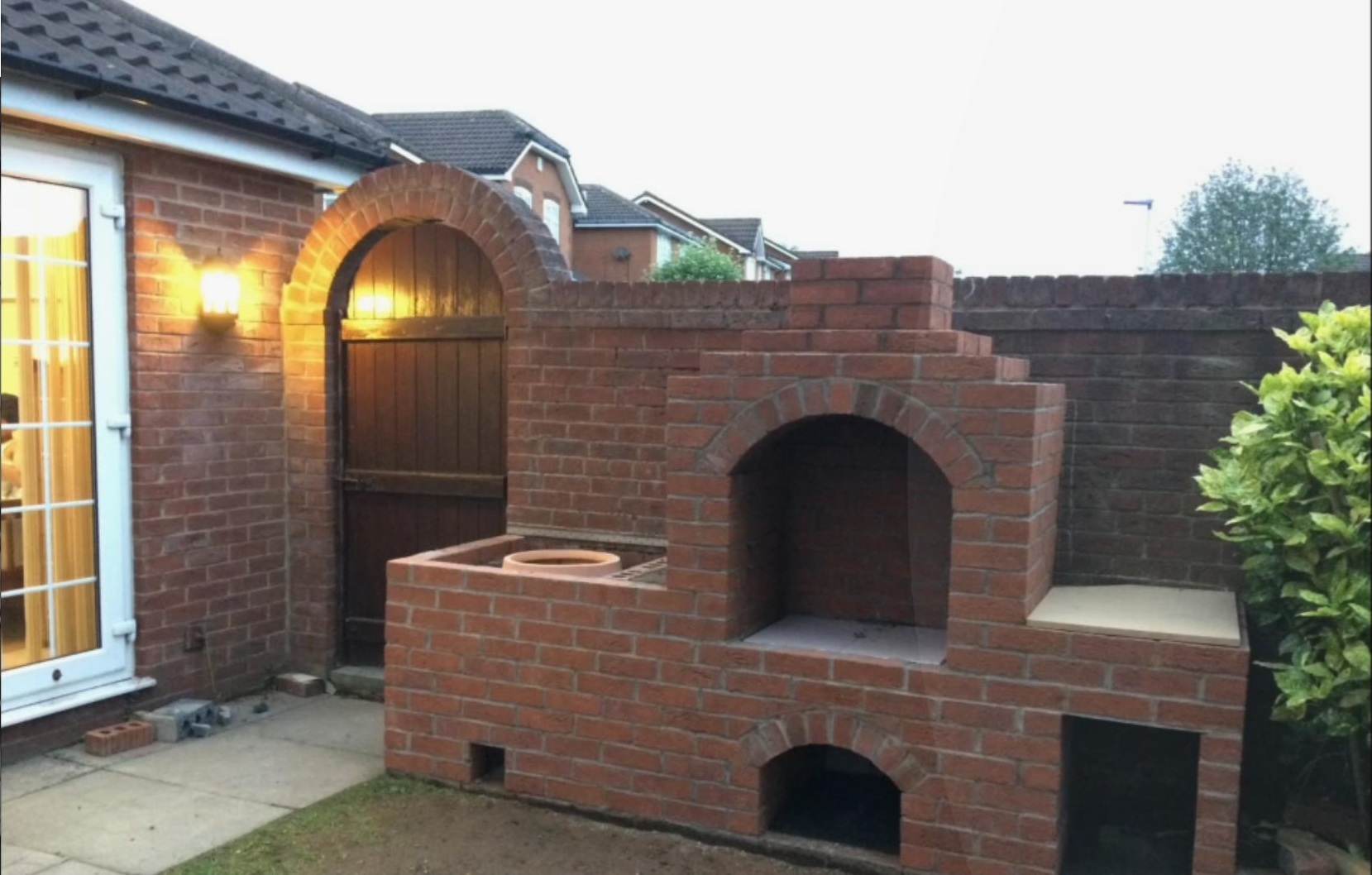 Bespoke garden brick BBQ